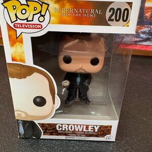 Funko Pop Supernatural Crowley with Black Suit and Blue Tie